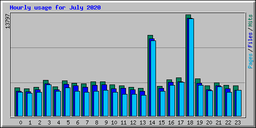 Hourly usage for July 2020