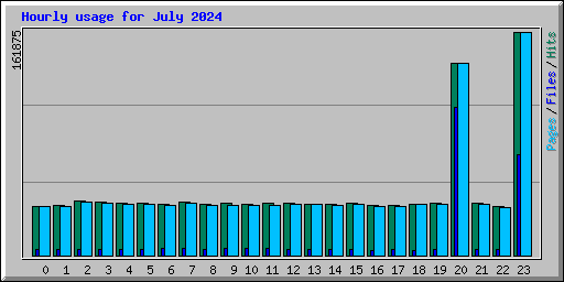 Hourly usage for July 2024