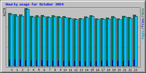 Hourly usage for October 2024